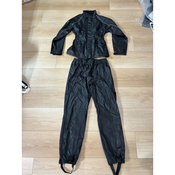 Jackets & Blazers - Joe Rocket RS-2 Women's Waterproof 2-Piece Rain Suit - Black, Size Large